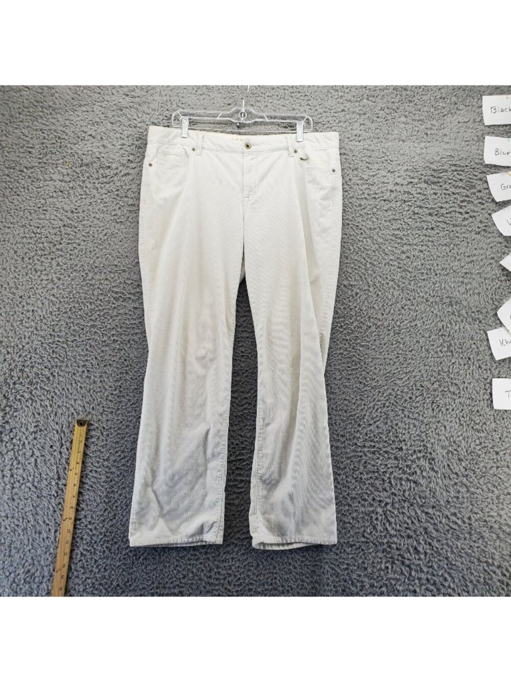 Sonoma Jeans Womens Size 16 White Corduroy Cotton Blend Straight